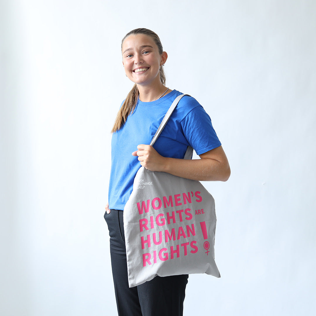 Women's Rights are Human Rights mulepose grå/pink