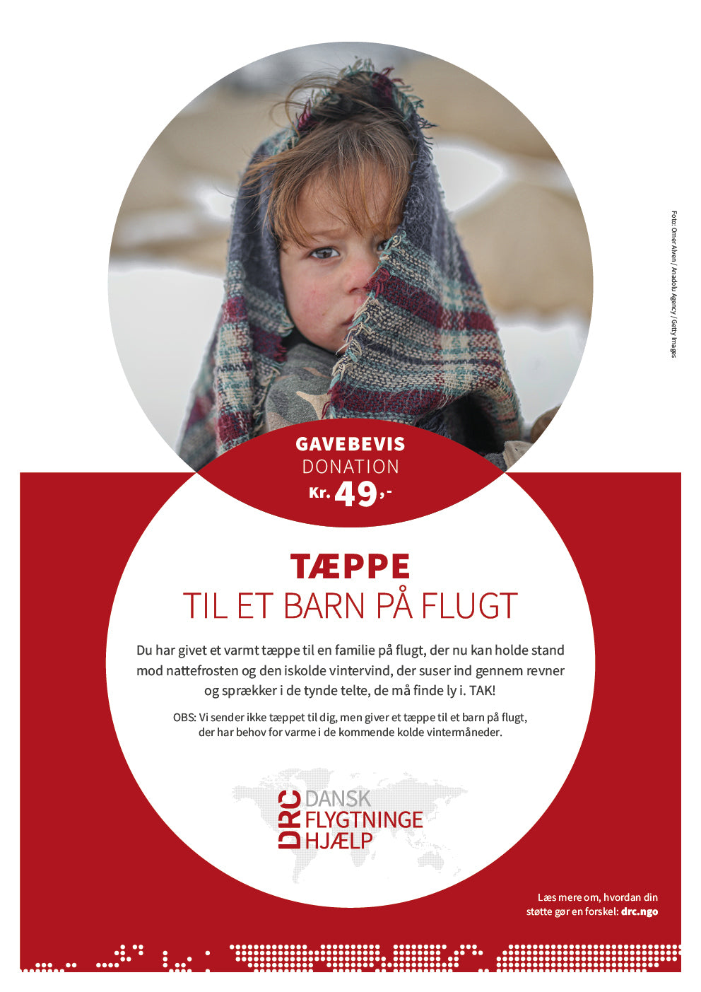 Giv et tæppe til et barn på flugt