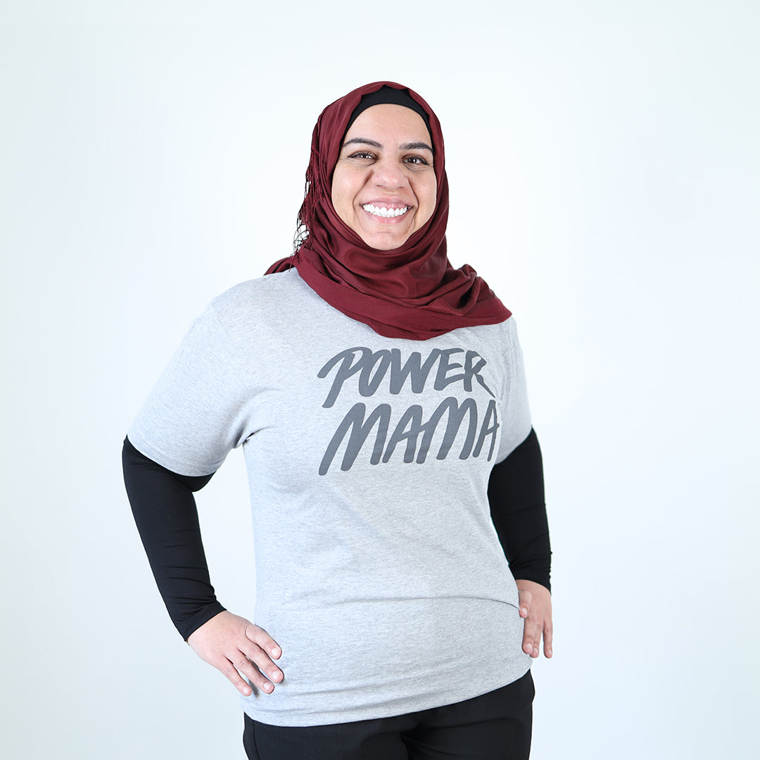 Power Mama t-shirt Grå
