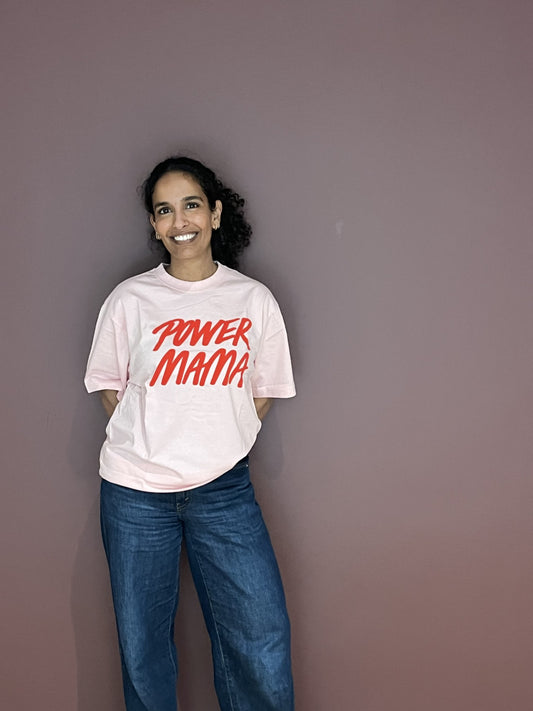 Power Mama t-shirt Pink/Rød