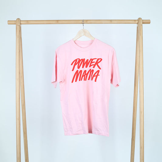 Power Mama t-shirt Pink/Rød