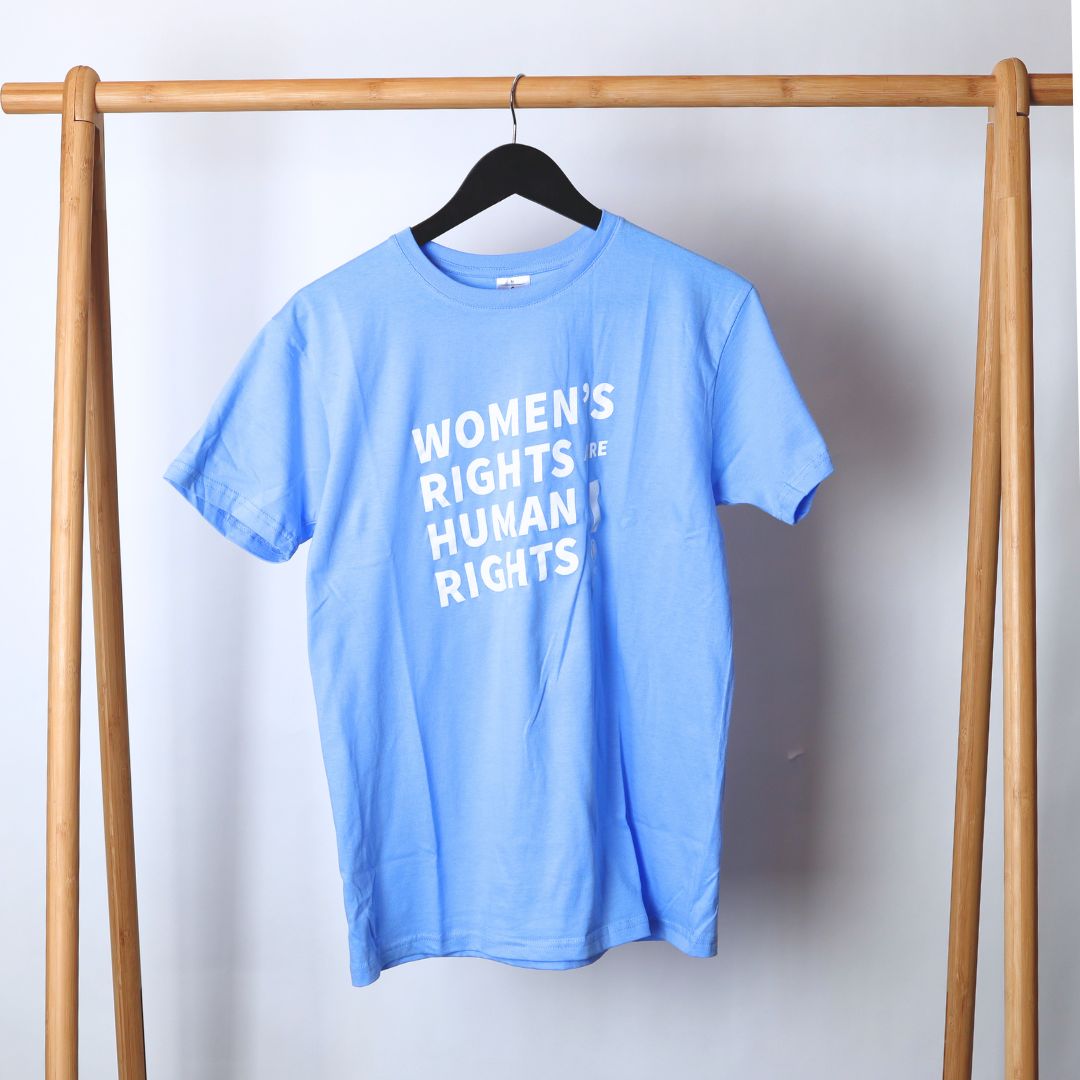 Women's rights are human rights t-shirt blue