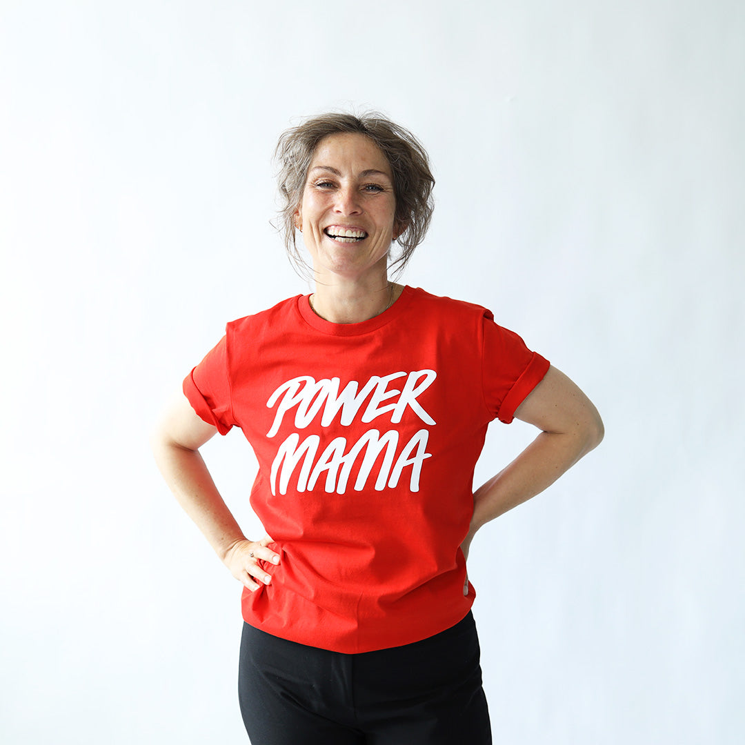 Power Mama T-shirt Rød