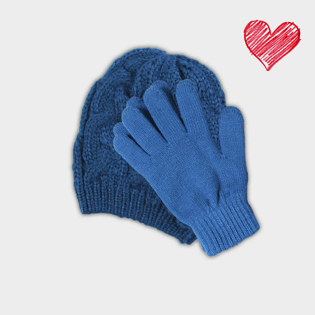 Giv hue og vanter til et barn på flugt