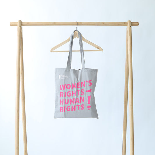 Women's Rights are Human Rights mulepose grå/pink